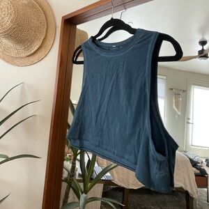 lululemon all yours crop tank top *train in blue